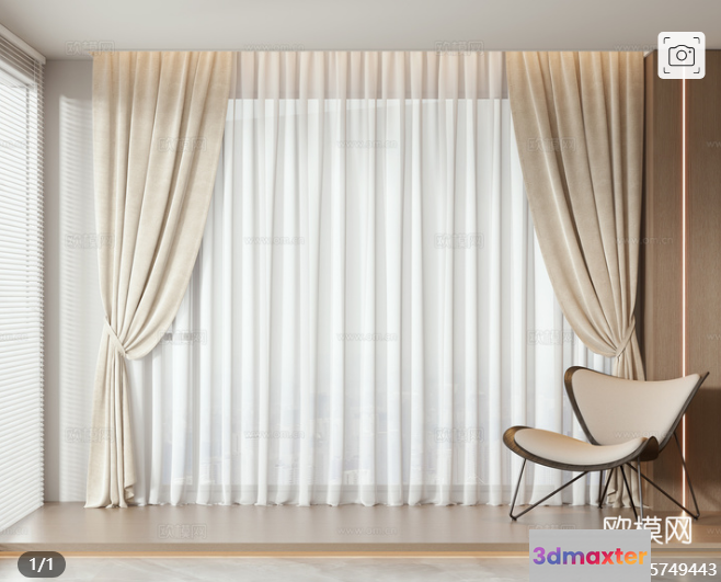 Modern Living Room 3D Model - 17086 - VRAY Render