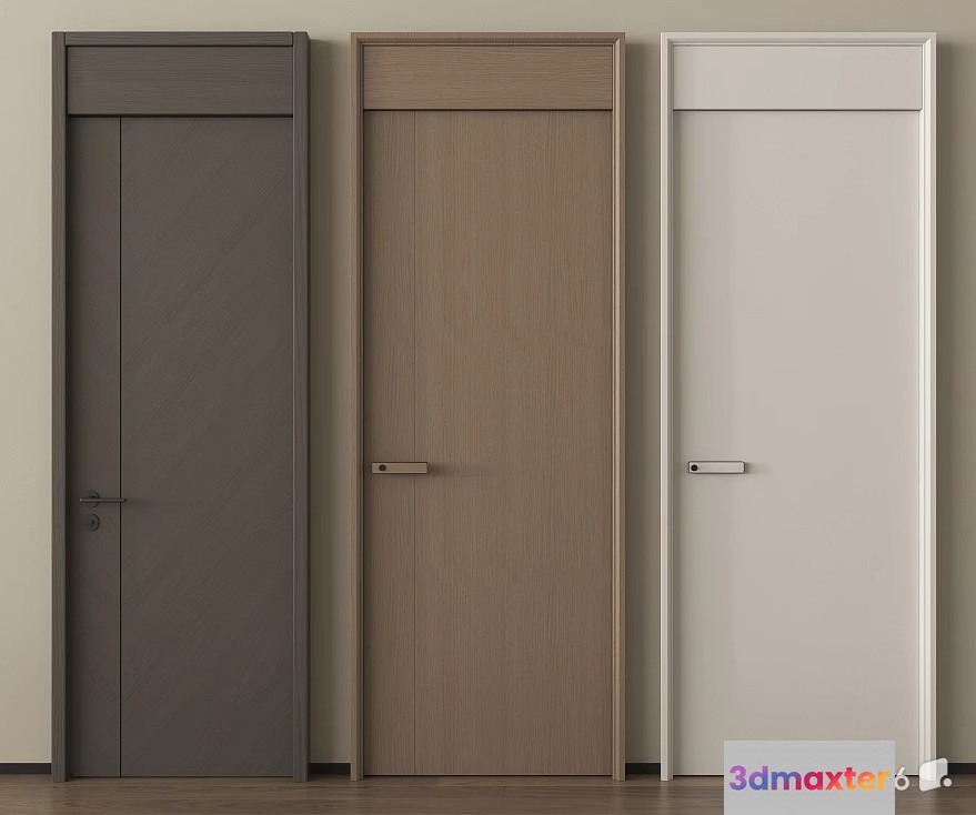 Three Doors 3D Model - 18789 - VRAY Render