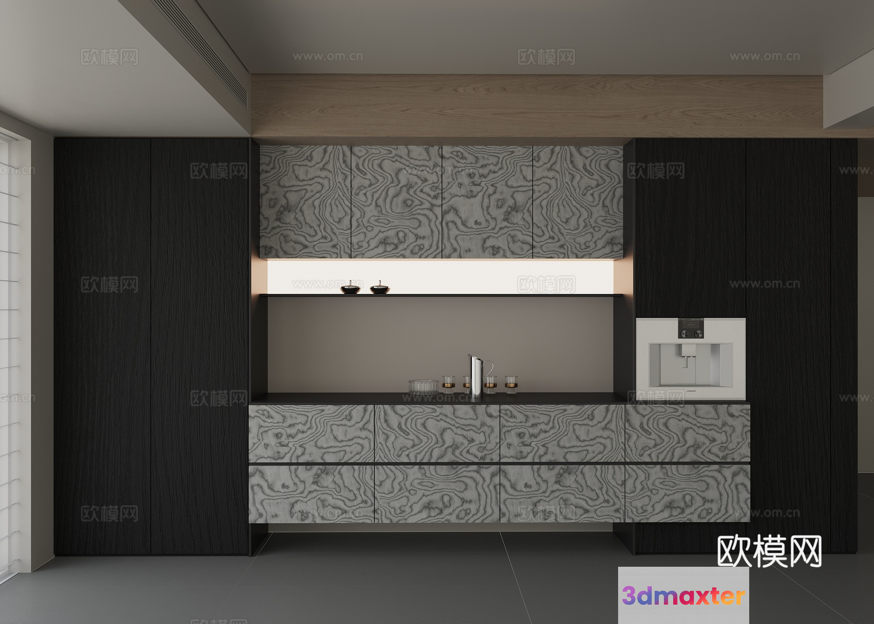 Modern Kitchen Design 3D Model - 11178 - VRAY Render