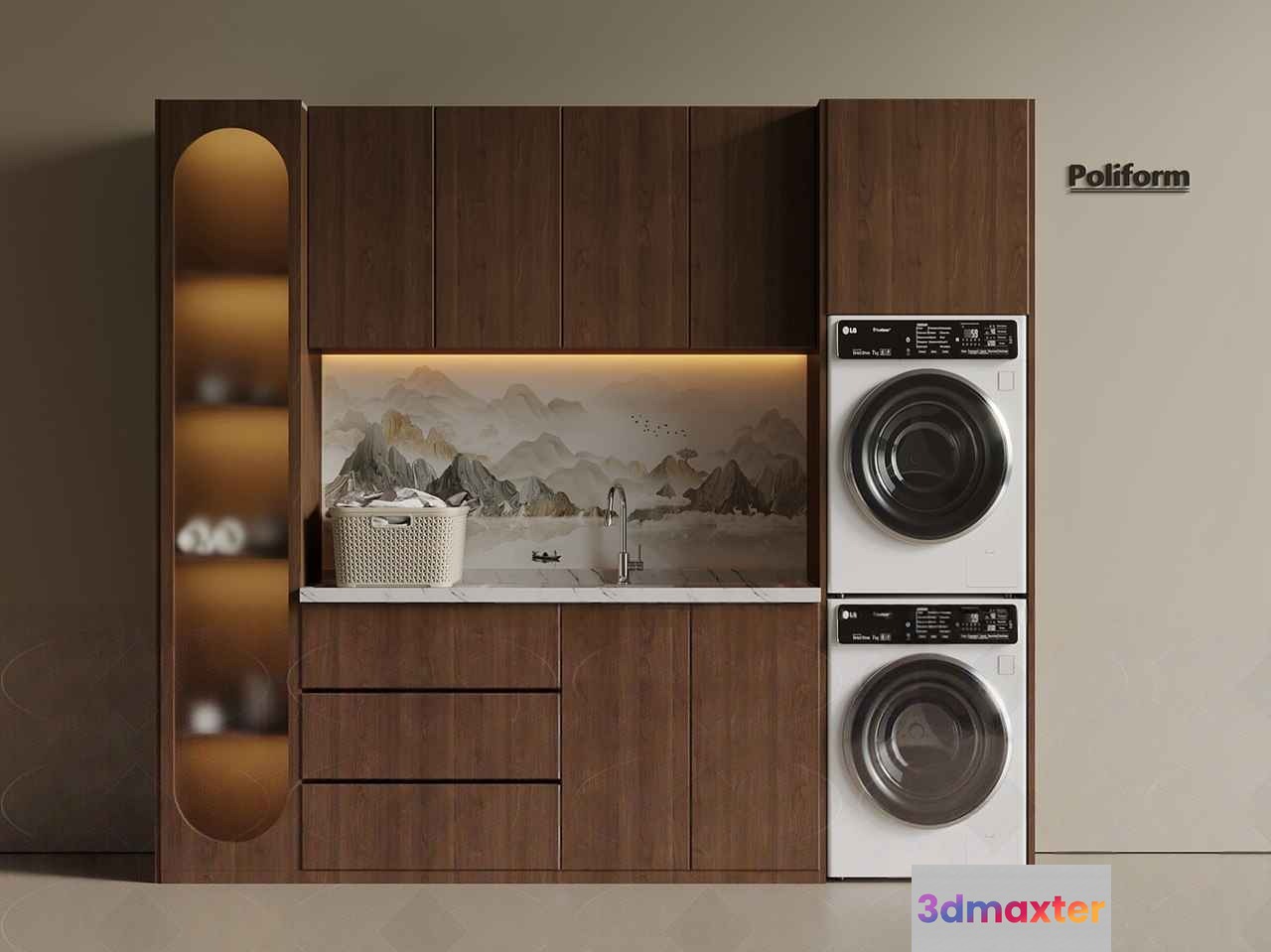 Modern Laundry Room 3D Model - 12926 - VRAY Render