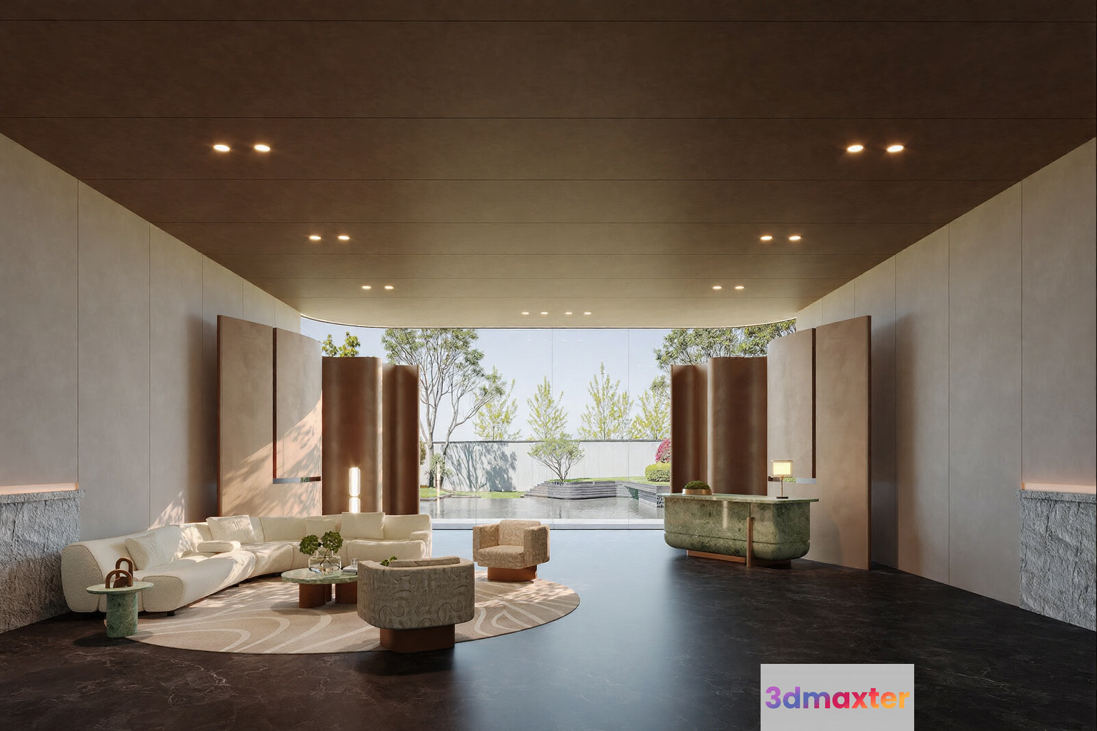 A Modern Living Room 3D Model - 3967 - CORONA Render