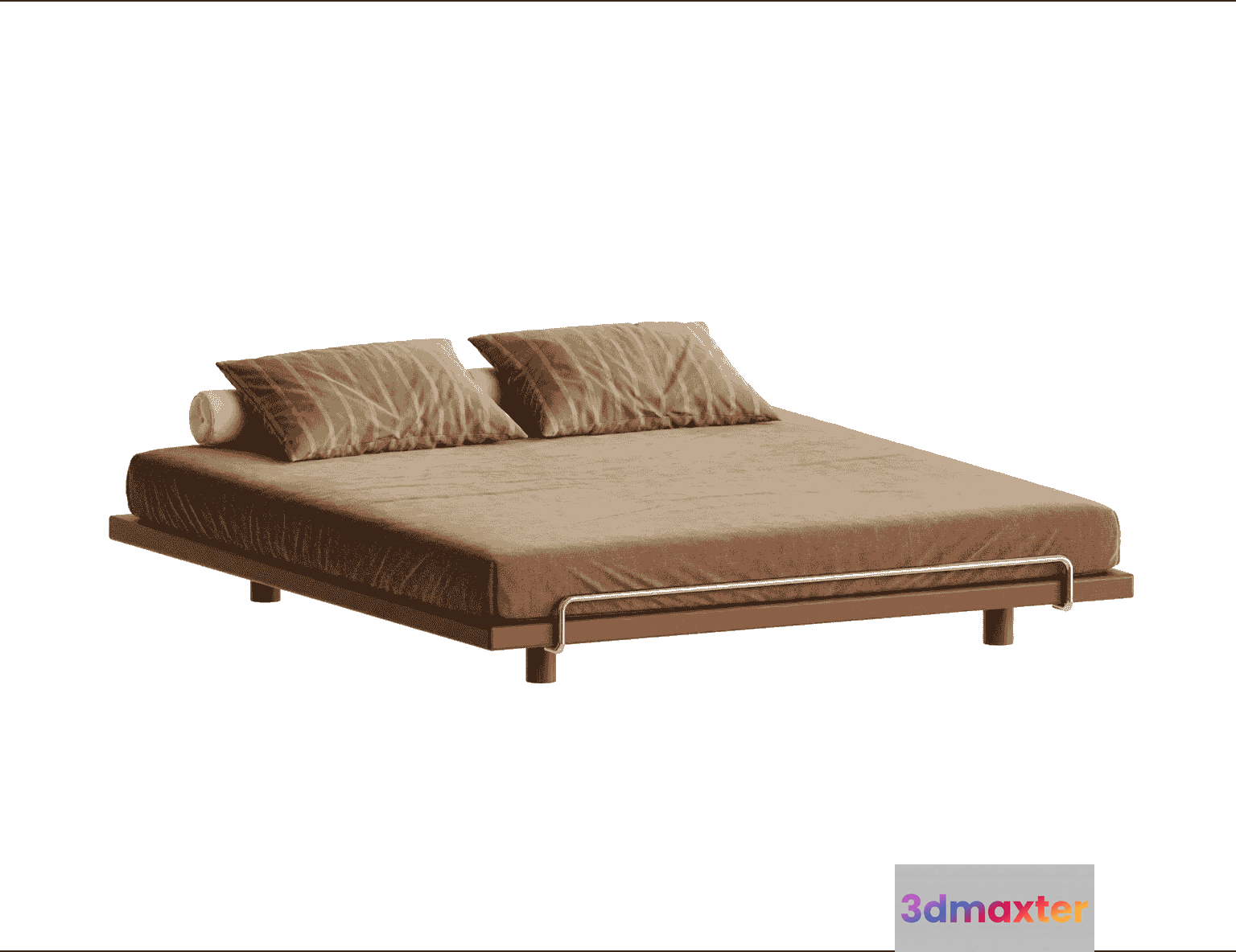 Modern Platform Bed 3D Model - 11055 - VRAY Render