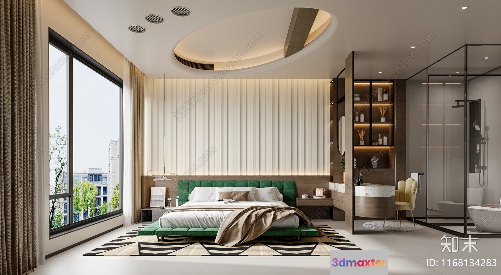 Modern Bedroom Design 3D Model - 12430 - VRAY Render