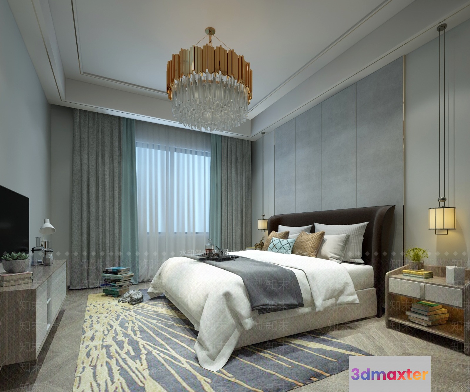 Cozy Bedroom 3D Model - 10442 - VRAY Render