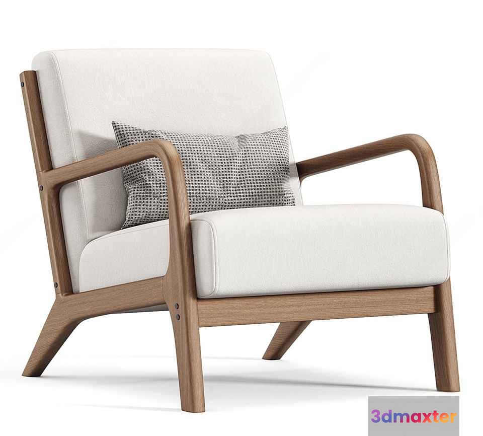 Wooden Armchair 3D Model - 17418 - VRAY Render