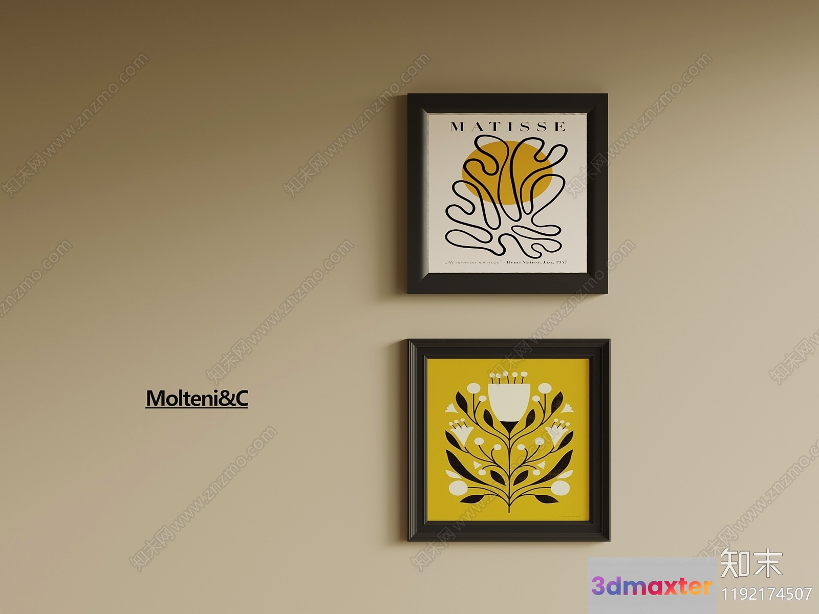 Modern Art Prints 3D Model - 16547 - VRAY Render