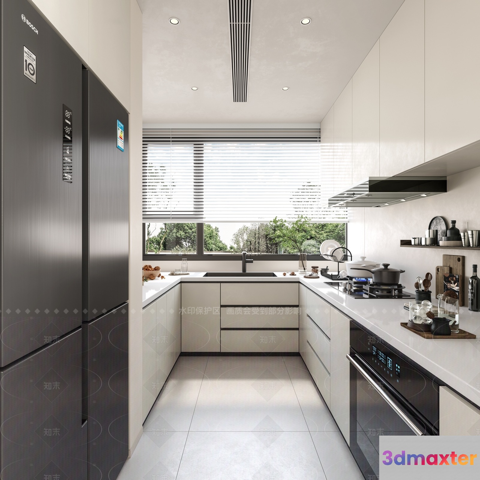 Modern Kitchen 3D Model - 3239 - VRAY Render