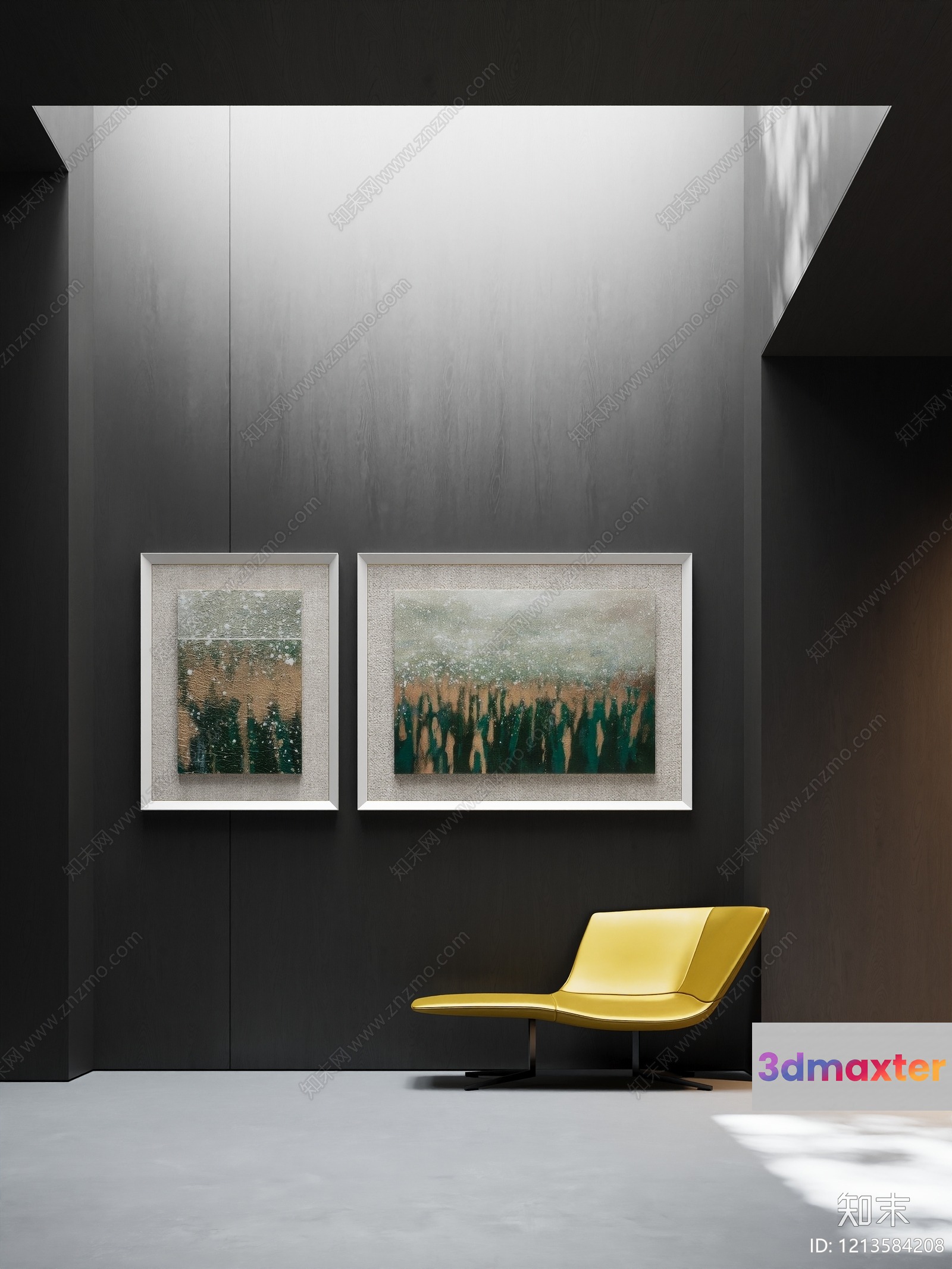 Modern Art Decor 3D Model - 9891 - VRAY Render