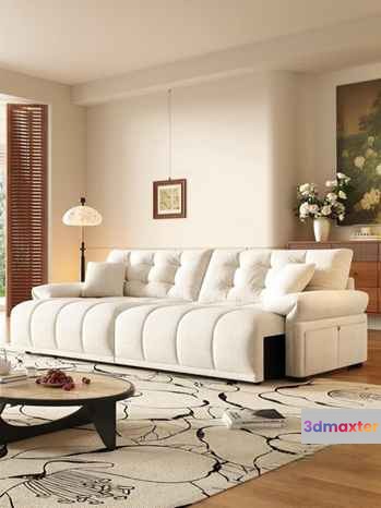 Modern White Sofa 3D Model - 4189 - CORONA Render