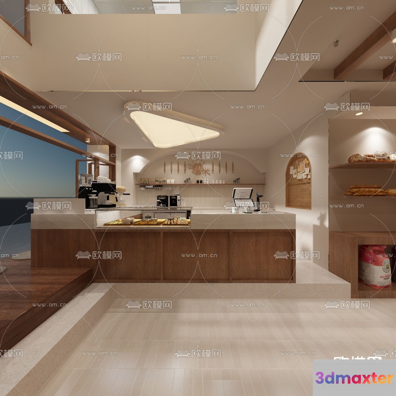Modern Kitchen Design 3D Model - 8109 - VRAY Render