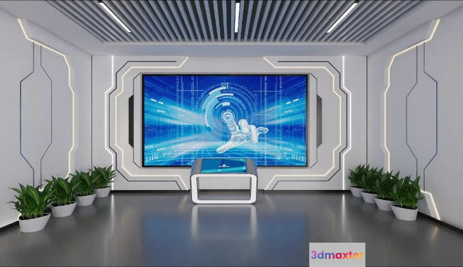 Modern Futuristic Room 3D Model - 6238 - CORONA Render