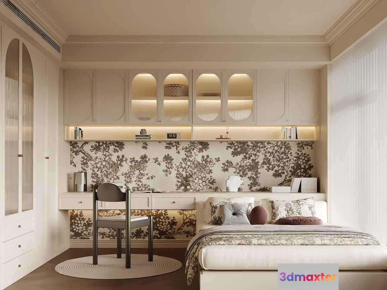 Cozy Bedroom 3D Model - 10493 - VRAY Render