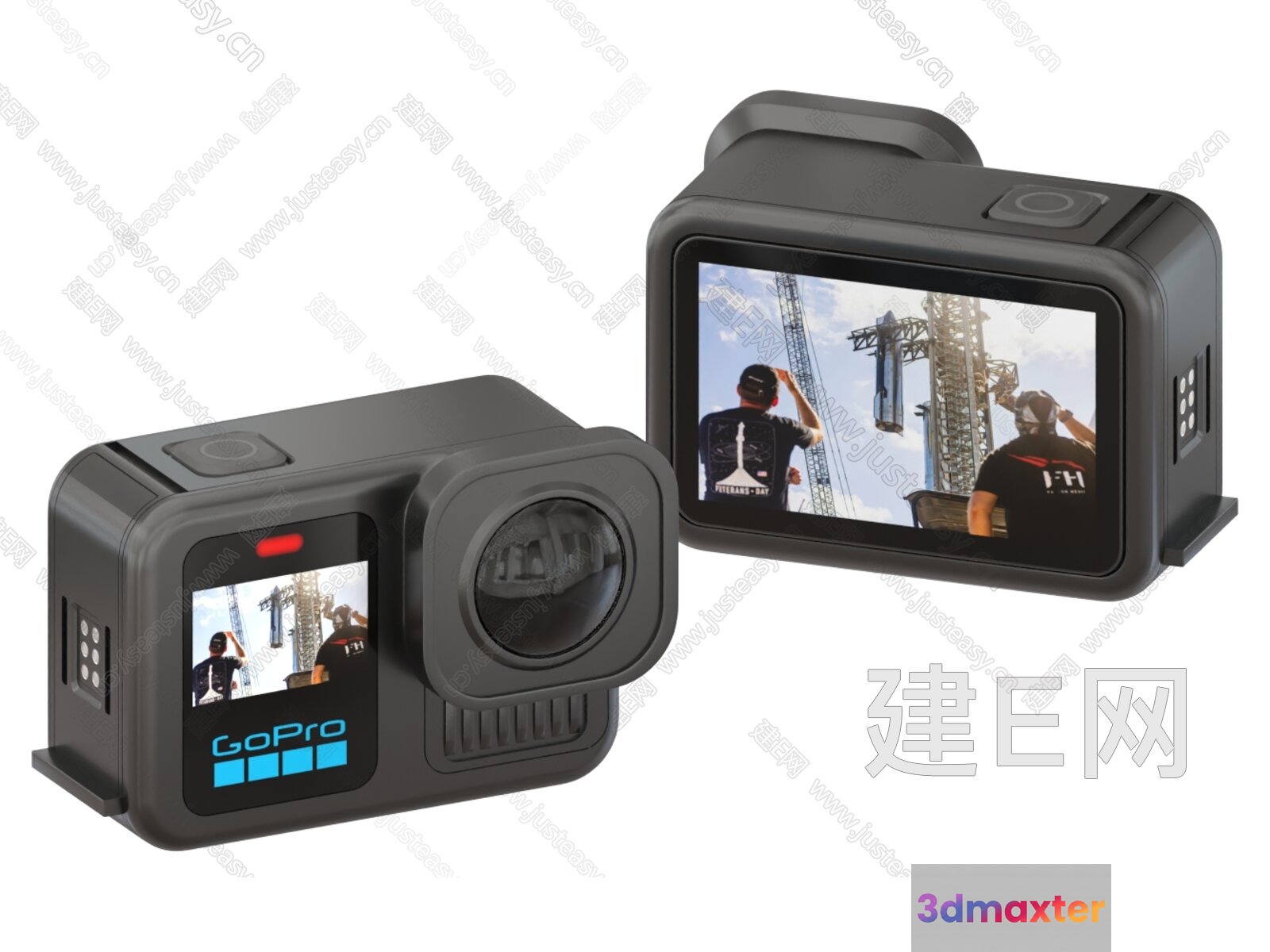 The Main Subject In This Image Is A Gopro Camera 3D Model - 20332 - VRAY Render