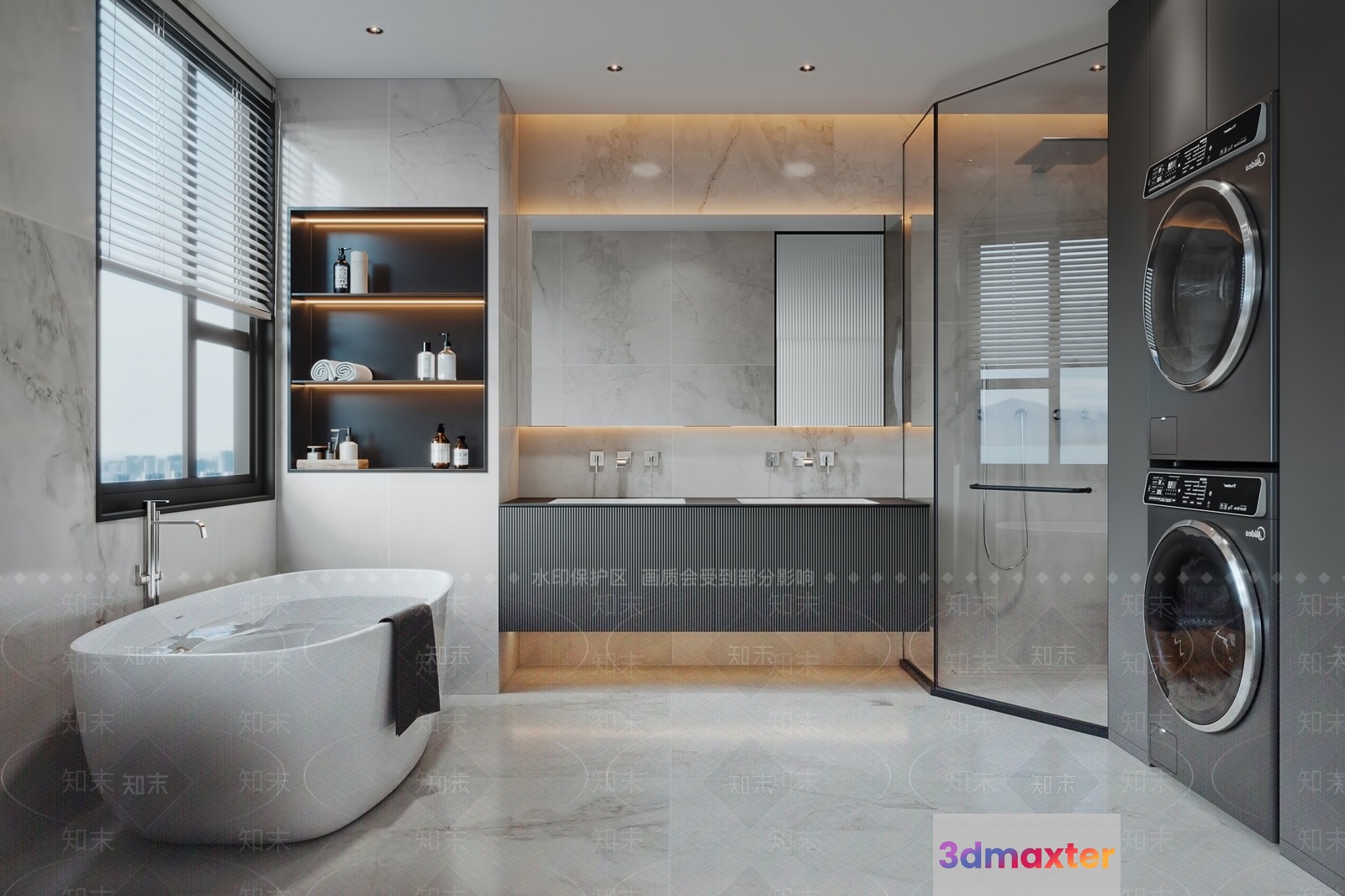 Modern Bathroom Suite 3D Model - 17273 - VRAY Render