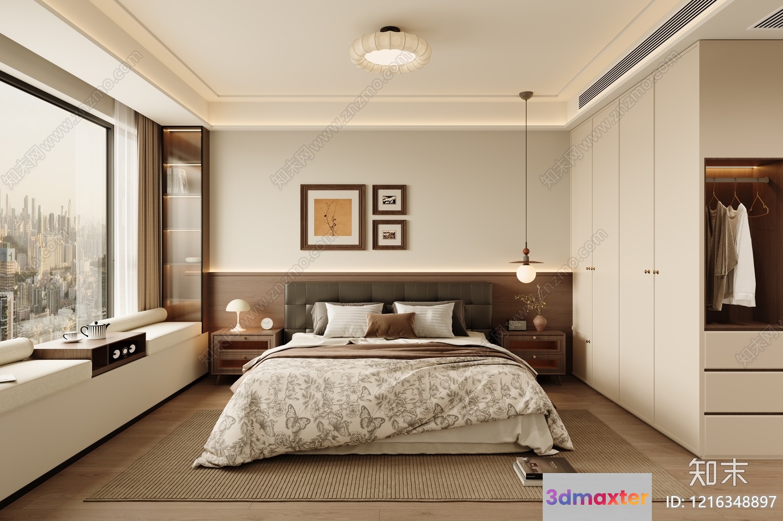 Cozy Bedroom 3D Model - 15875 - VRAY Render