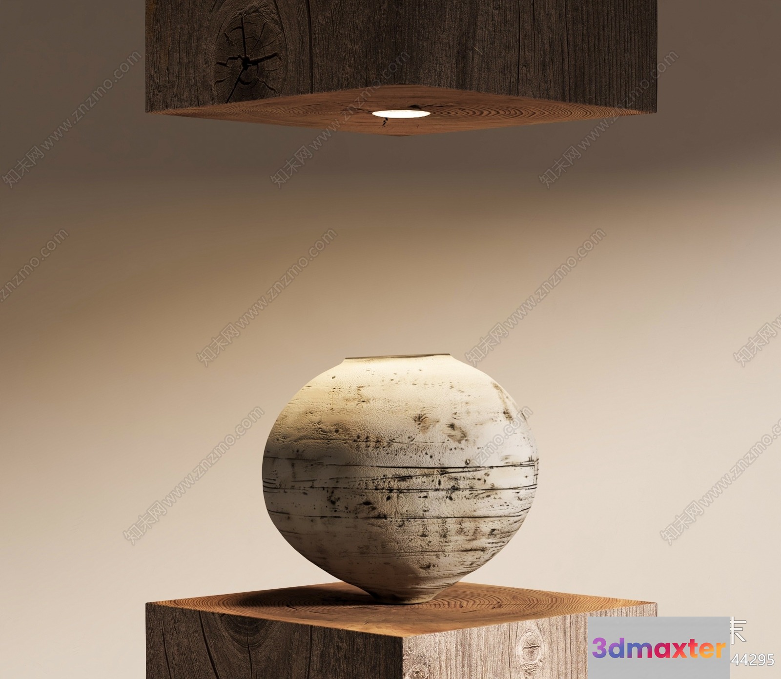 Wooden Vase 3D Model - 6746 - VRAY Render