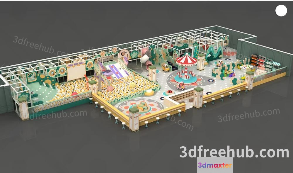 The Main Subject Of The Image Is A 3D Model Of A Children 3D Model - 19615 - VRAY Render