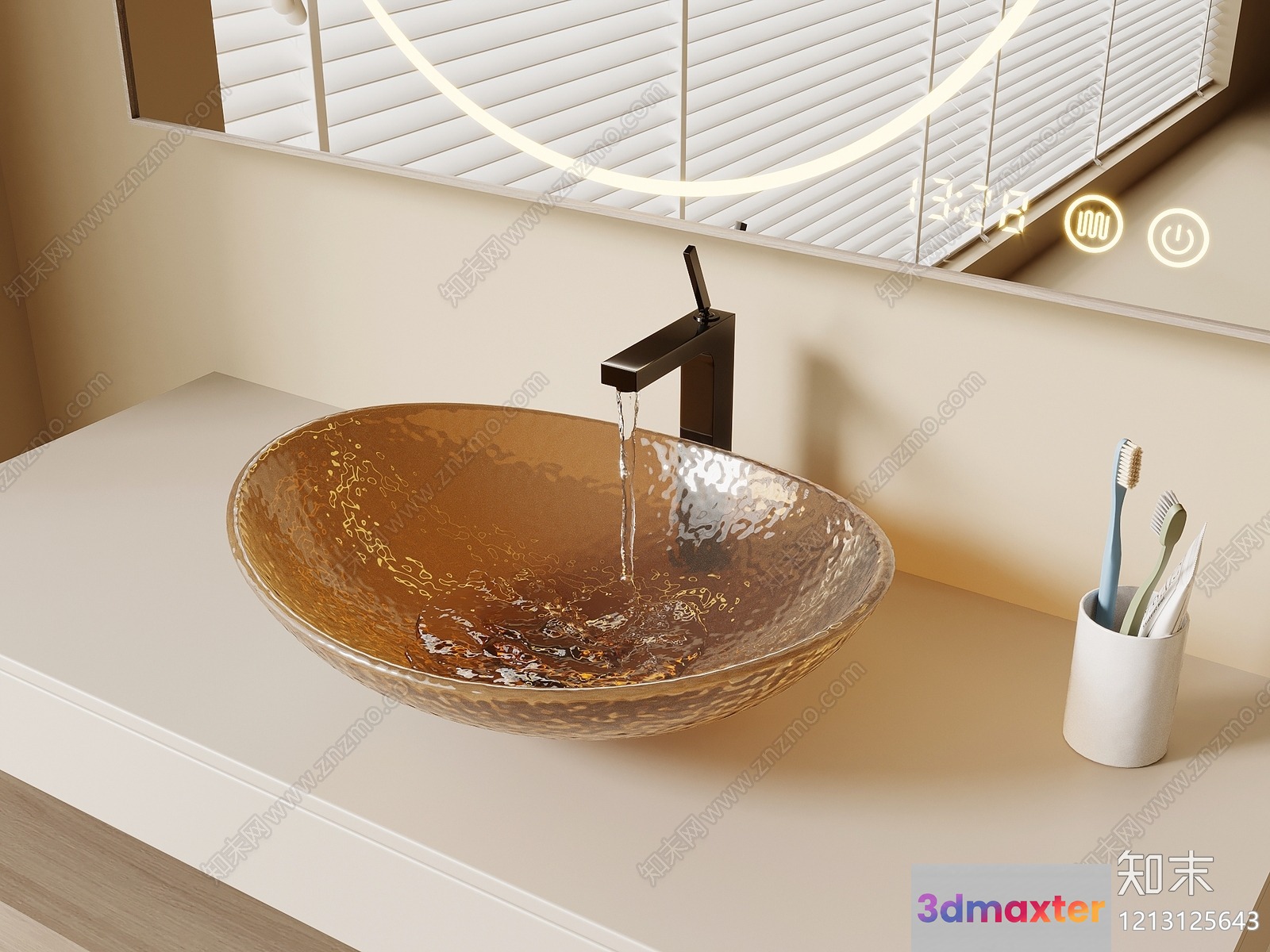 A Glass Sink 3D Model - 6187 - VRAY Render