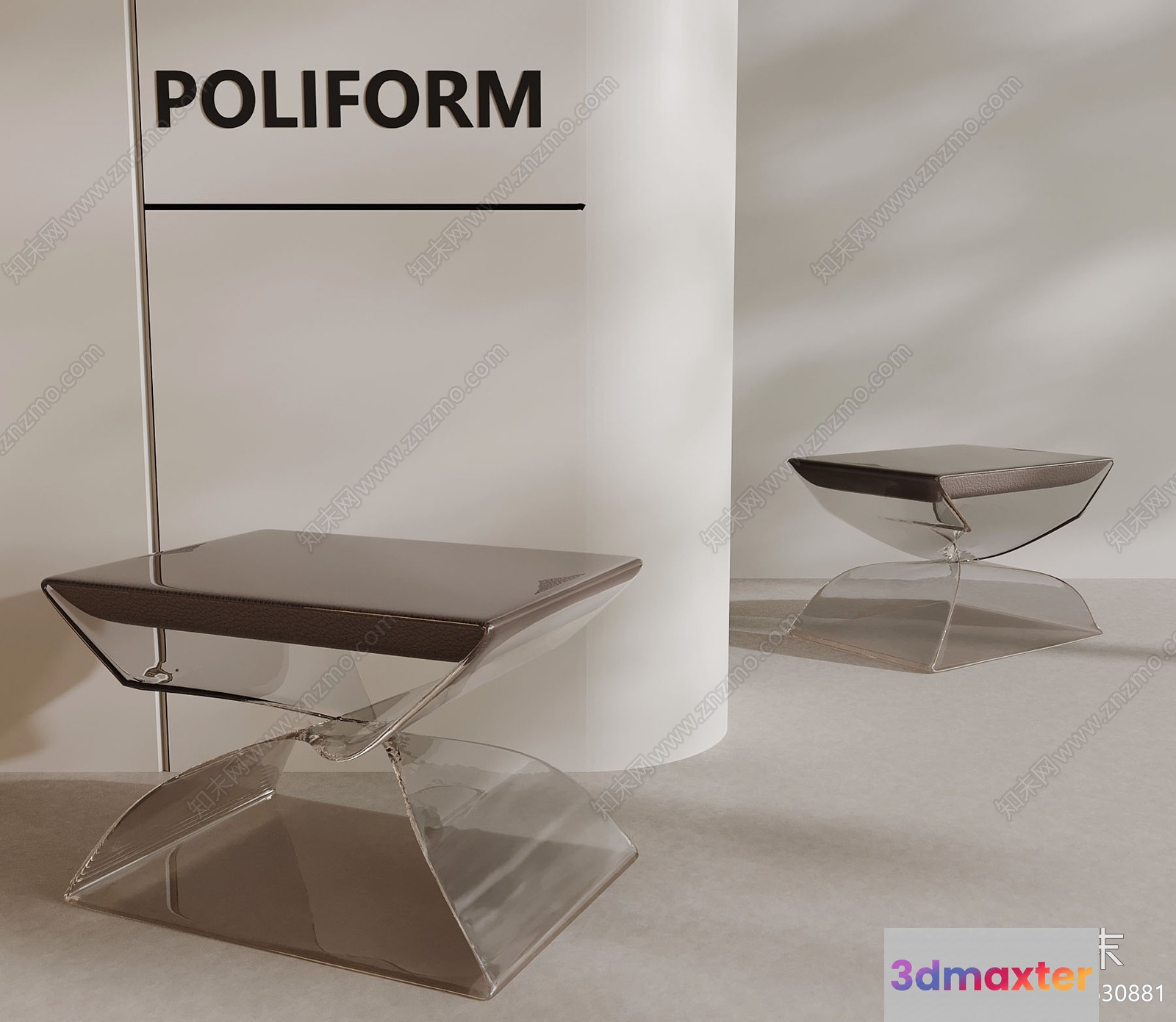 Modern Acrylic Furniture 3D Model - 5703 - VRAY Render
