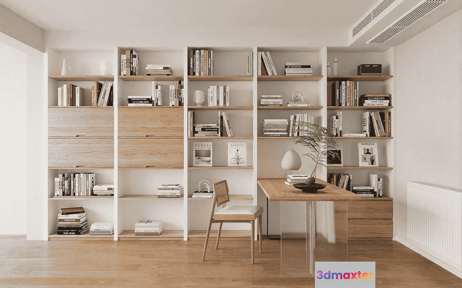 Modern Minimalist Shelf 3D Model - 11588 - VRAY Render