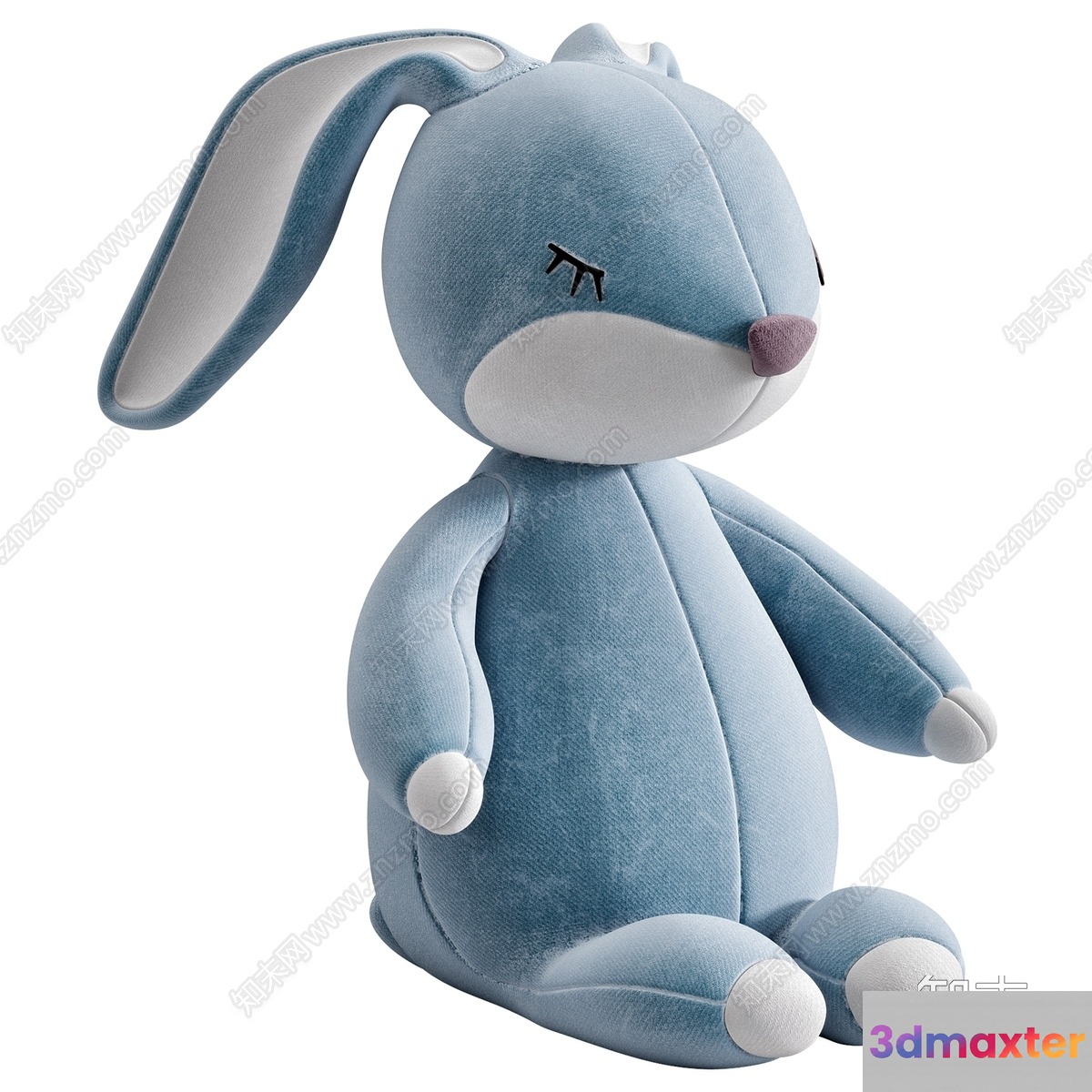 A Blue Stuffed Rabbit 3D Model - 12312 - CORONA Render