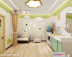 A Children'S Playroom 3D Model - 5941 - VRAY Render