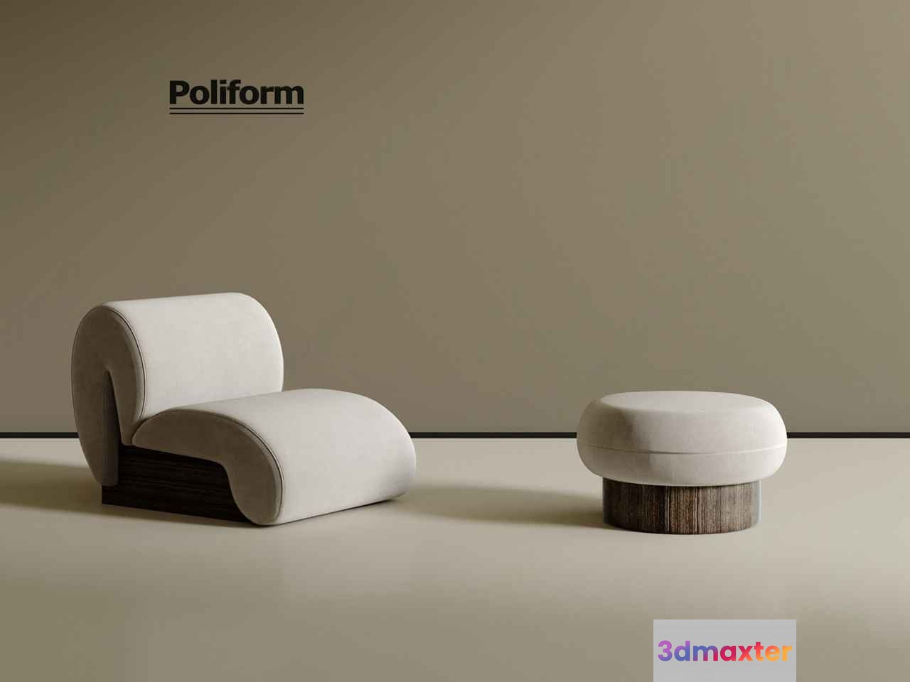 Modern Furniture Pieces 3D Model - 14465 - VRAY Render
