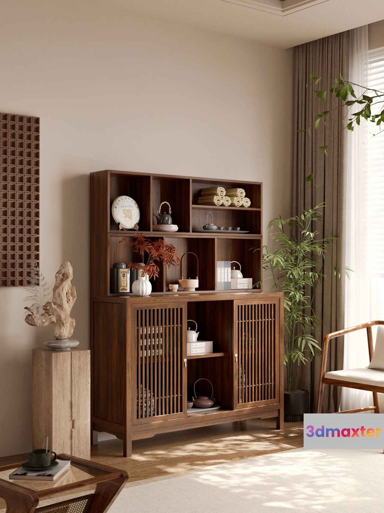 Wooden Cabinet 3D Model - 4374 - VRAY Render