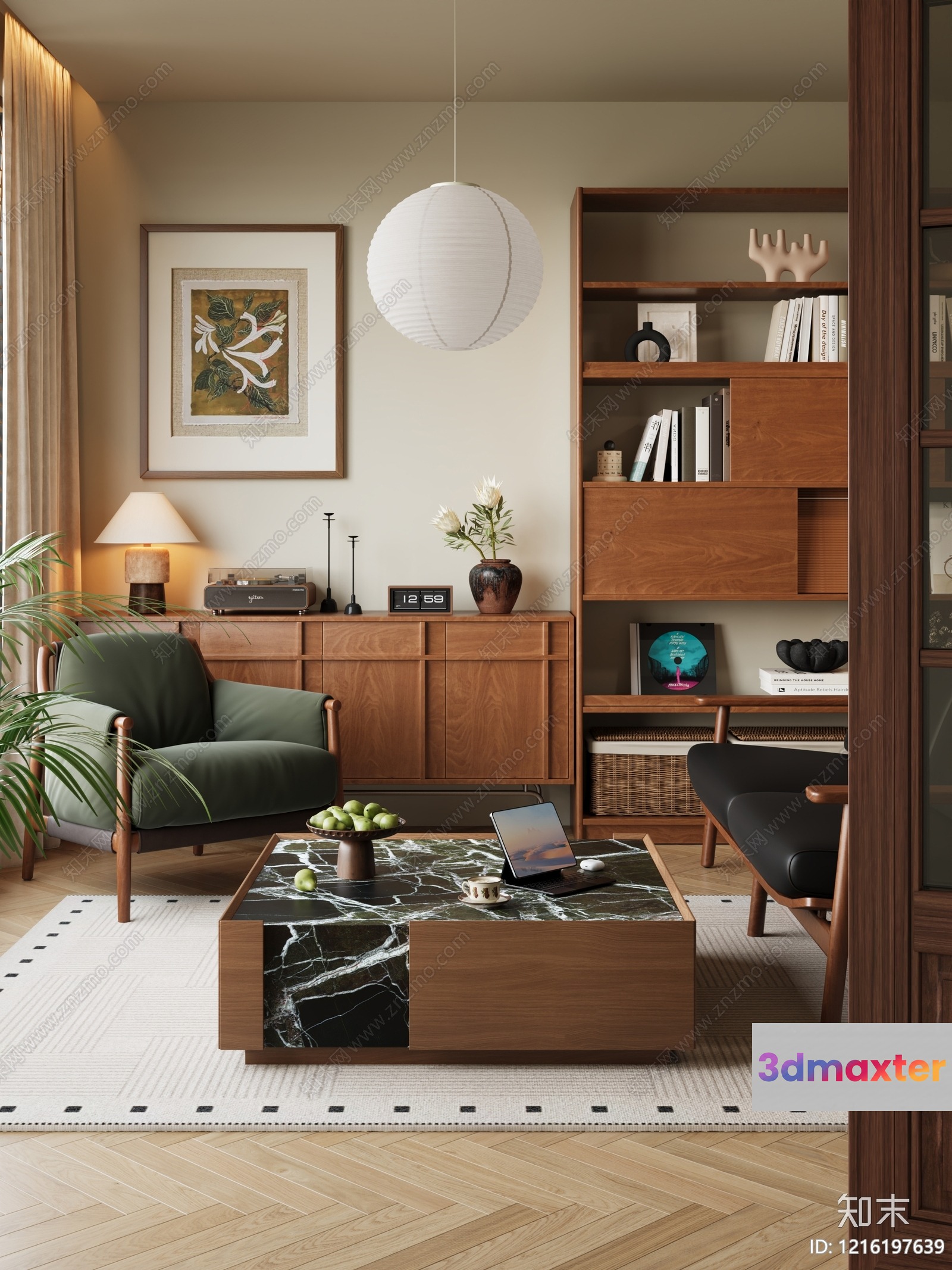 Modern Living Room 3D Model - 18197 - CORONA Render