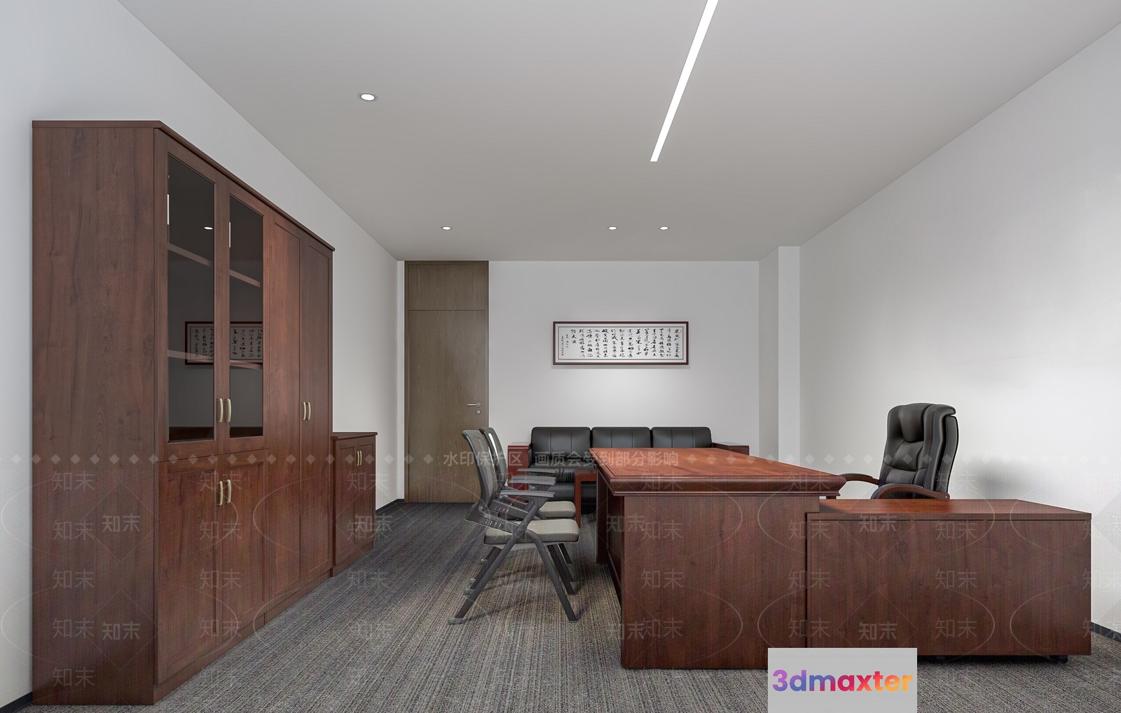 Modern Office Space 3D Model - 4946 - VRAY Render