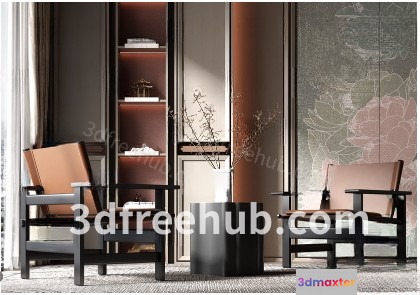 Modern Living Room 3D Model - 22954 - VRAY Render