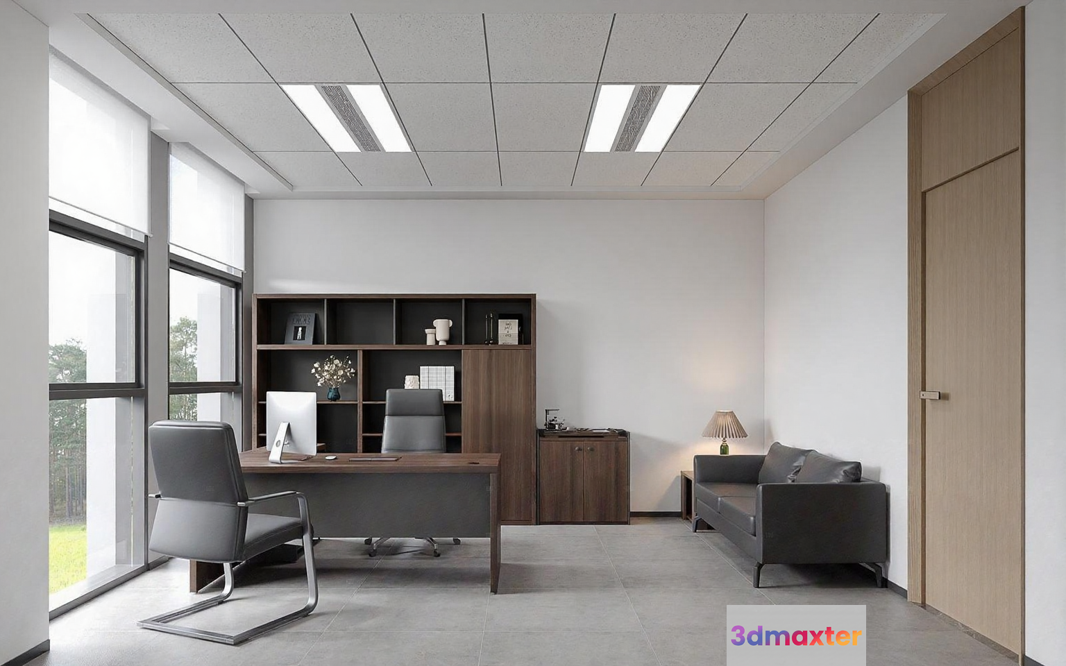 Modern Office Space 3D Model - 15355 - CORONA Render