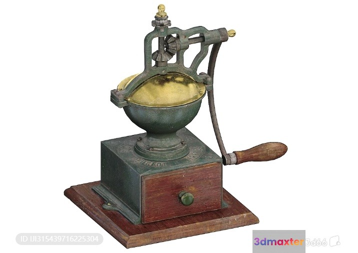 A Vintage Coffee Grinder 3D Model - 3381 - VRAY Render