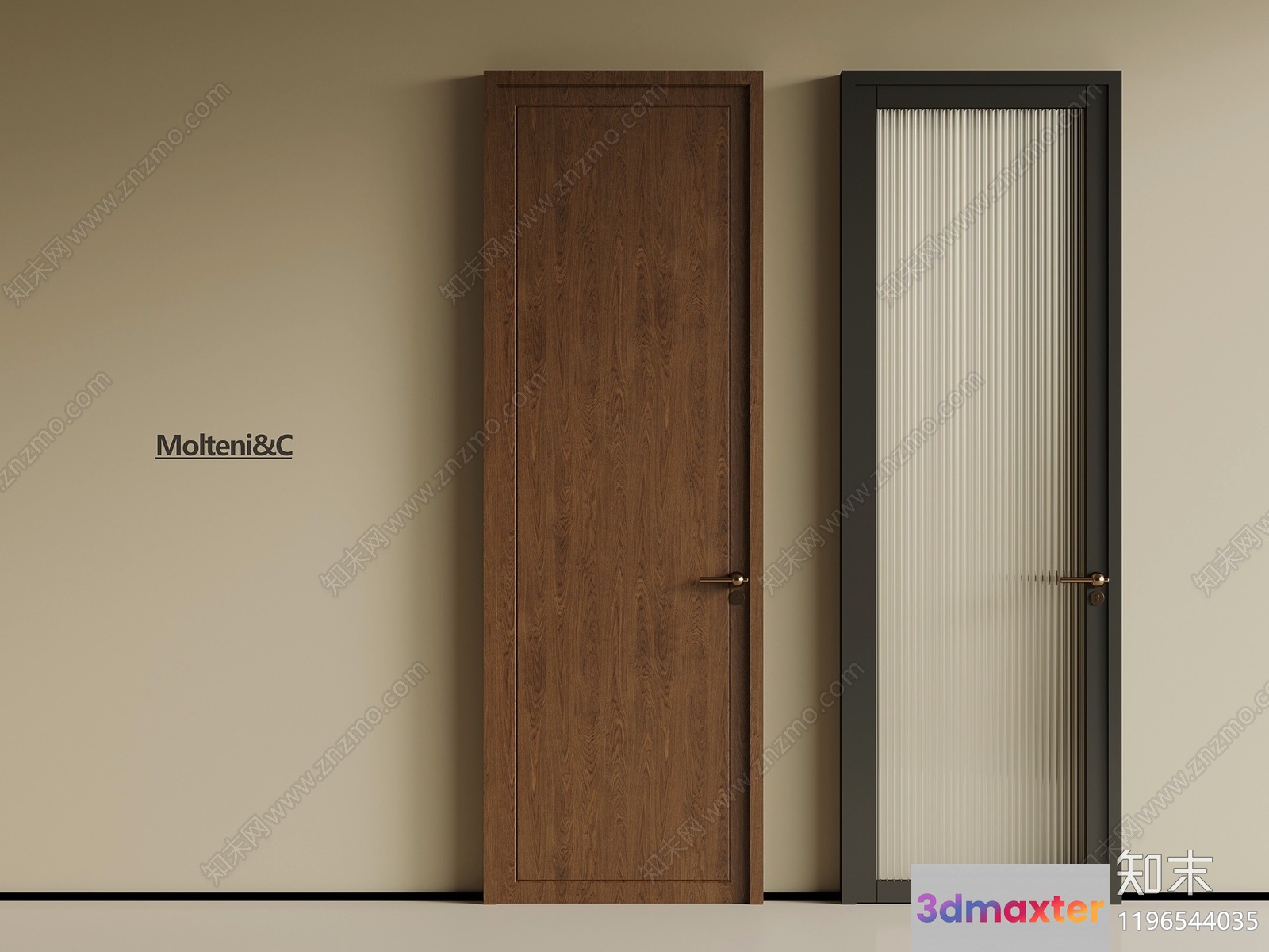 A Wooden Door 3D Model - 19507 - VRAY Render