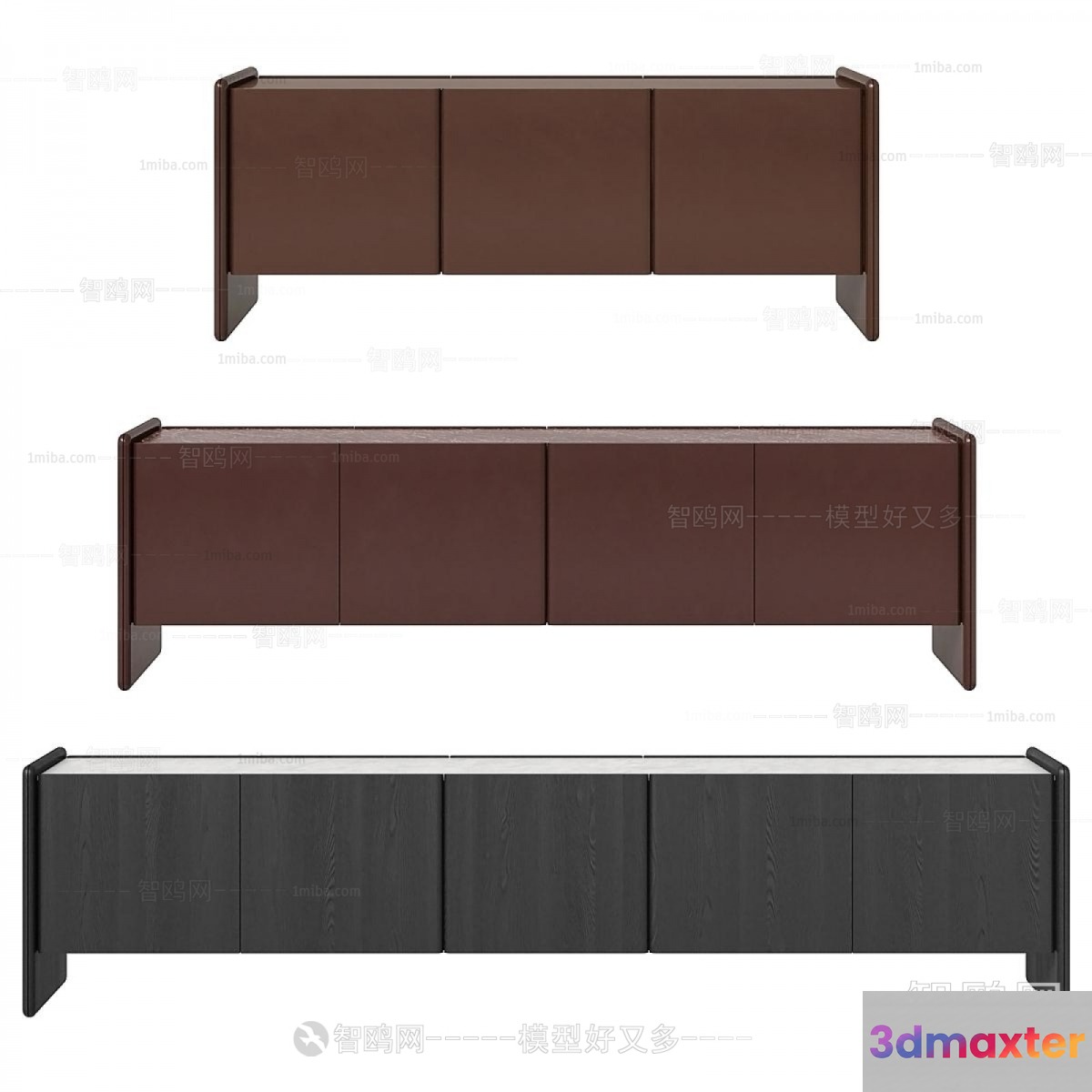 Modern Wooden Bed 3D Model - 23341 - VRAY Render