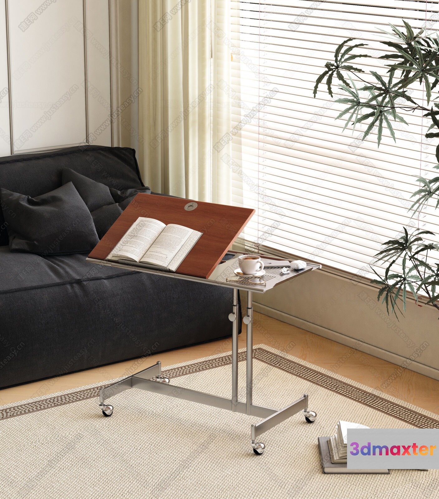 A Mobile Laptop Desk 3D Model - 14026 - VRAY Render