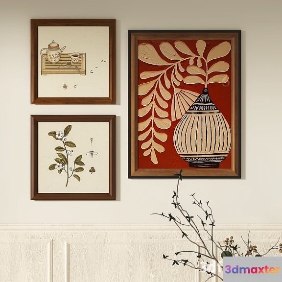 Decorative Wall Art 3D Model - 19868 - VRAY Render