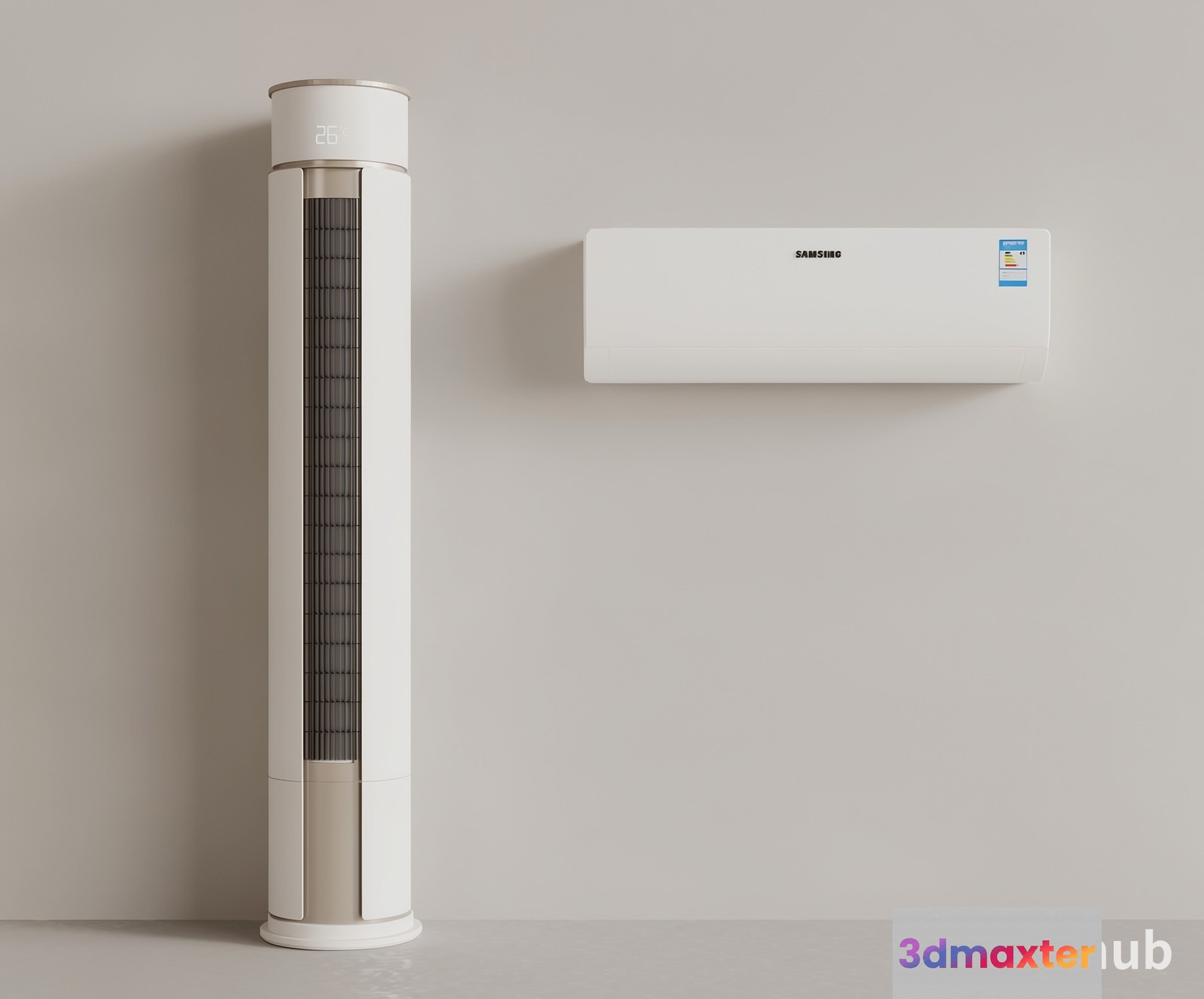 A Samsung Air Conditioner 3D Model - 20581 - VRAY Render
