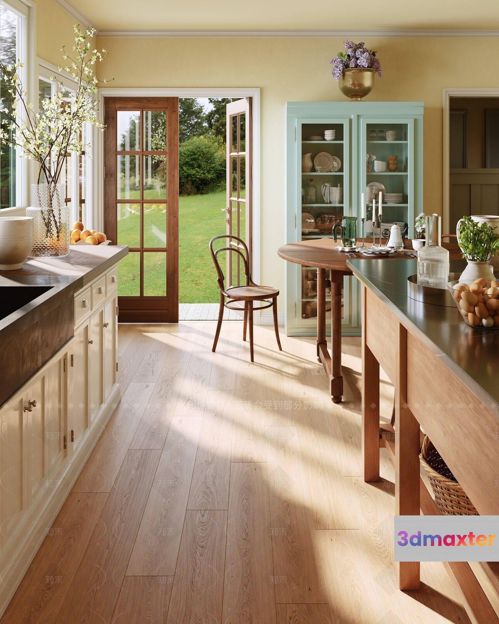 Kitchen Island 3D Model - 17287 - VRAY Render