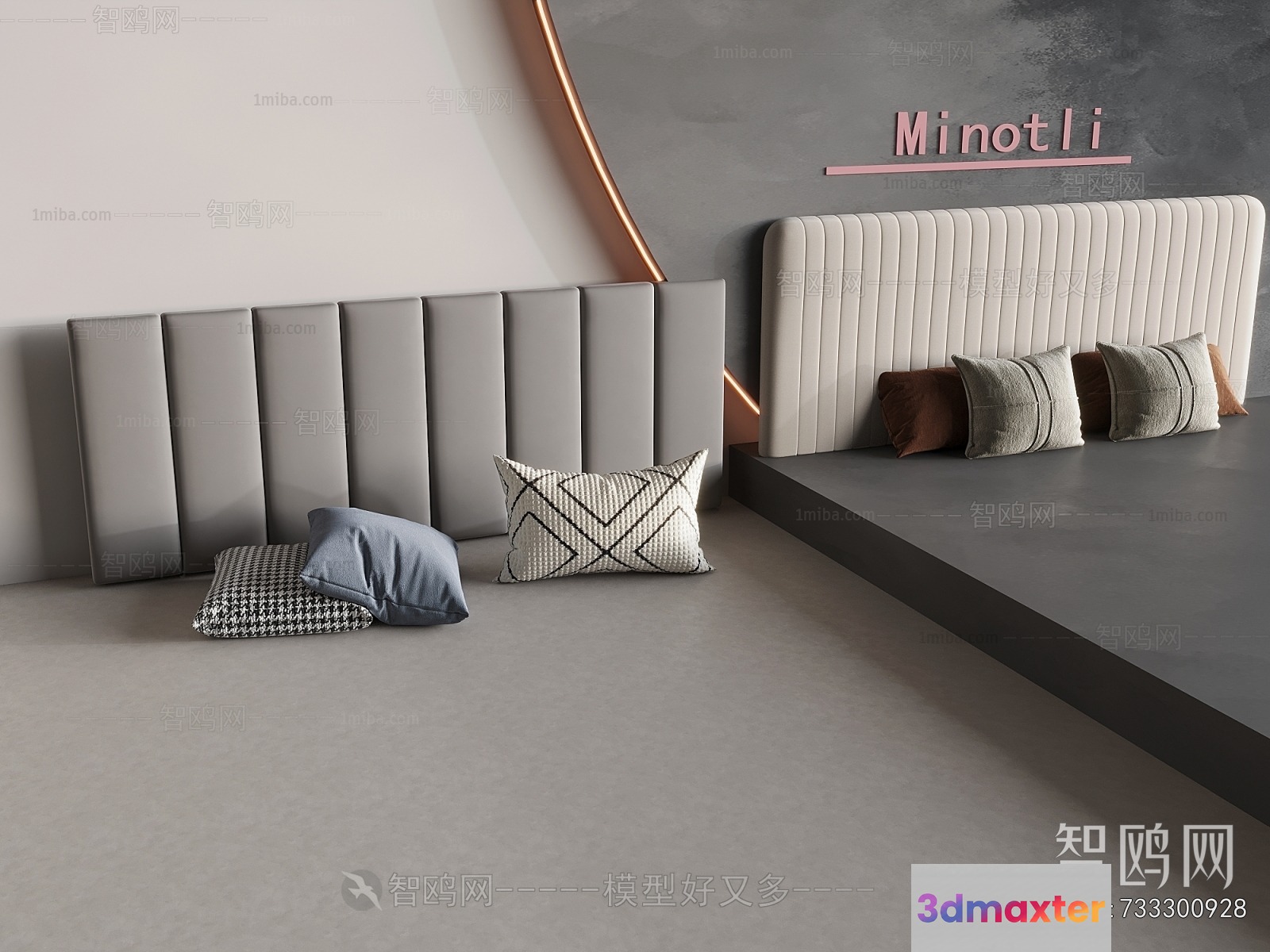 Modern Living Room 3D Model - 11406 - VRAY Render