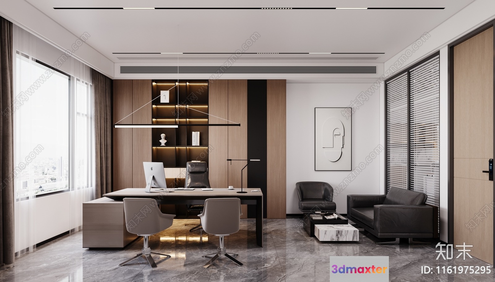 Modern Office Space 3D Model - 14960 - VRAY Render