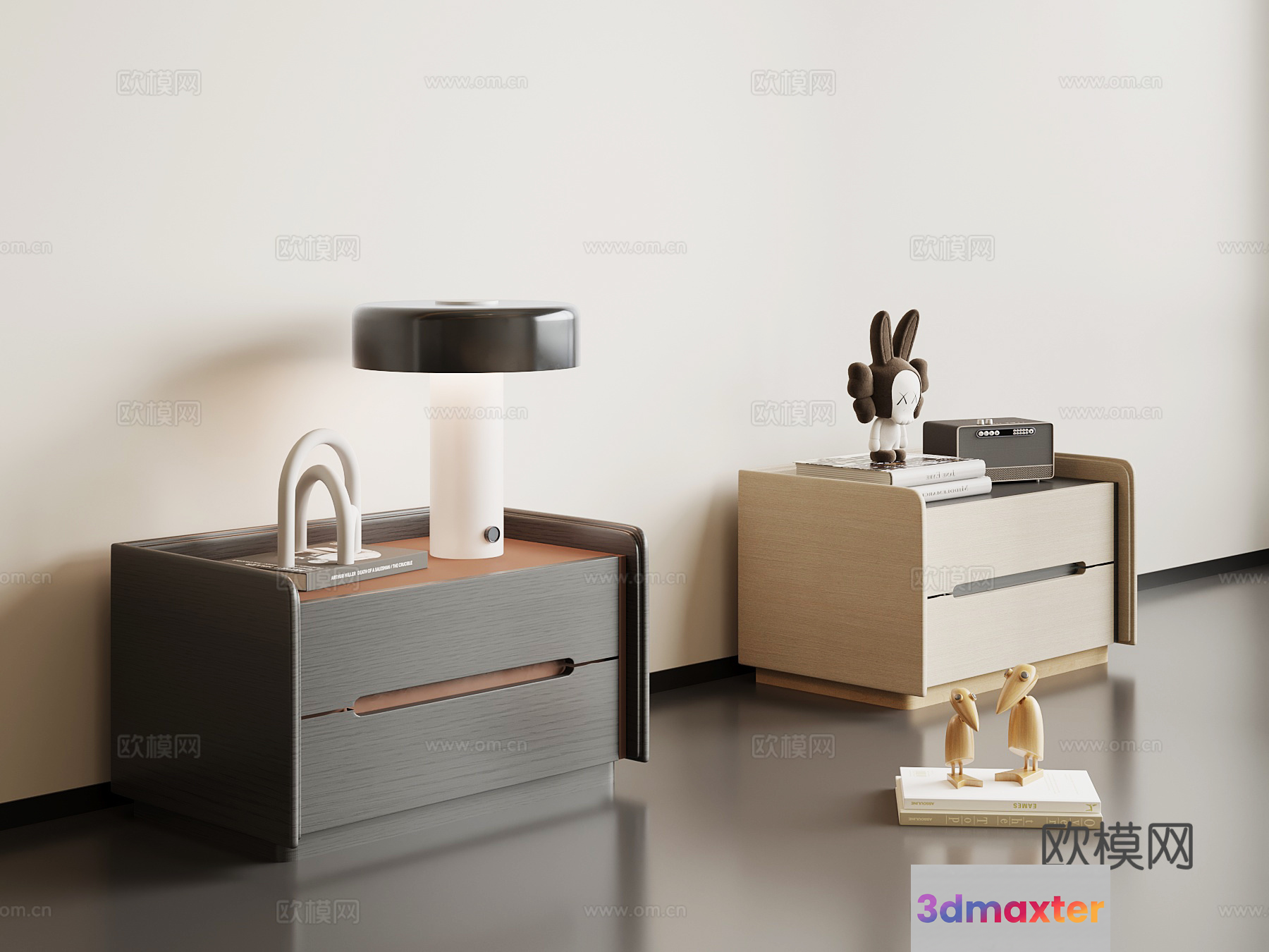 Modern Nightstand Furniture 3D Model - 18101 - VRAY Render