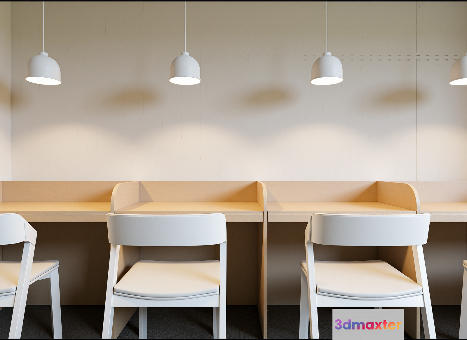 White Chairs 3D Model - 23224 - VRAY Render