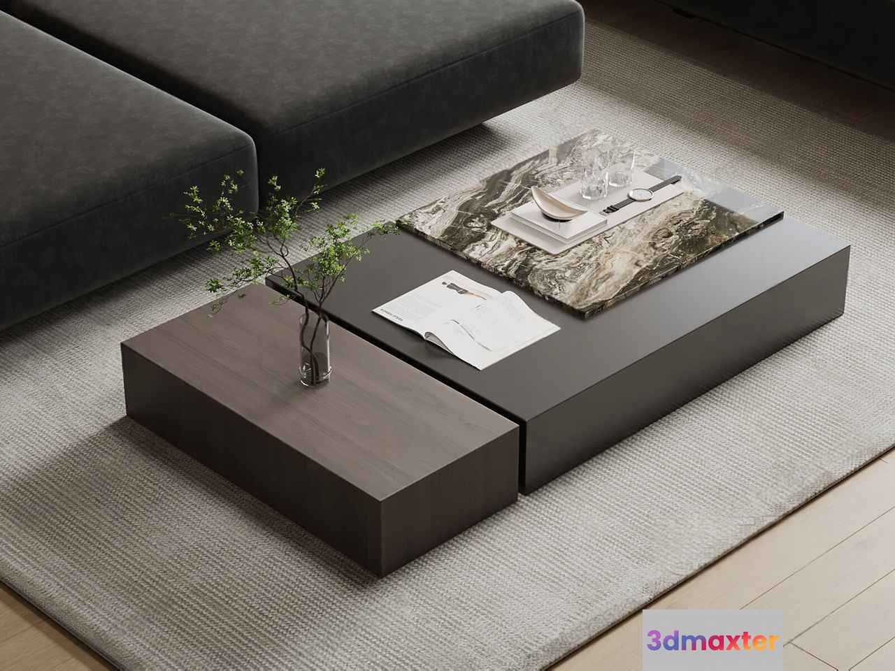 Modern Living Room 3D Model - 2573 - VRAY Render