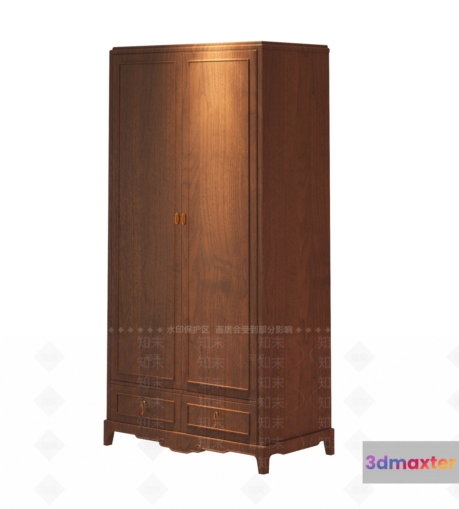 Wooden Wardrobe 3D Model - 6517 - VRAY Render