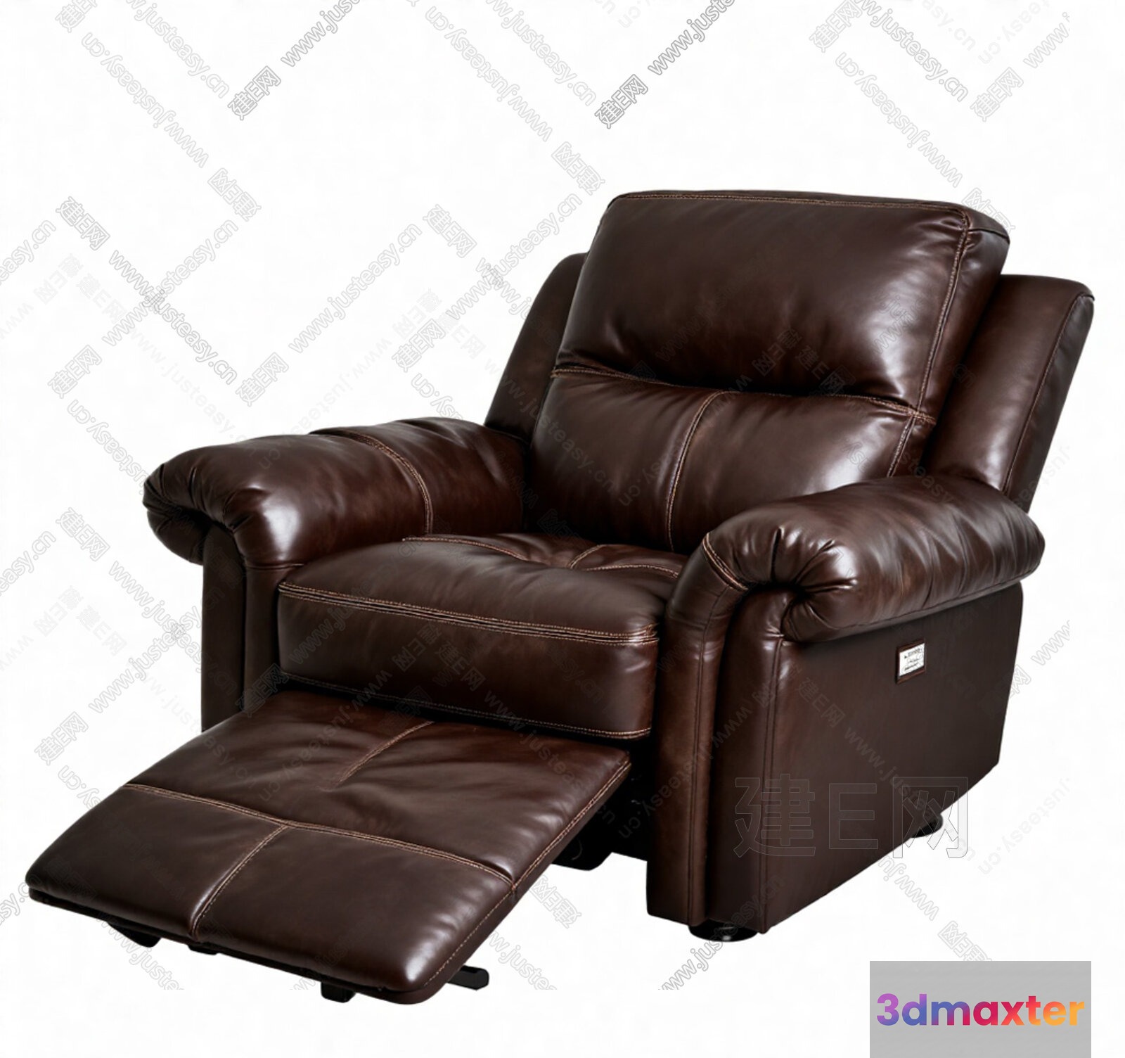 Brown Leather Recliner 3D Model - 14007 - VRAY Render