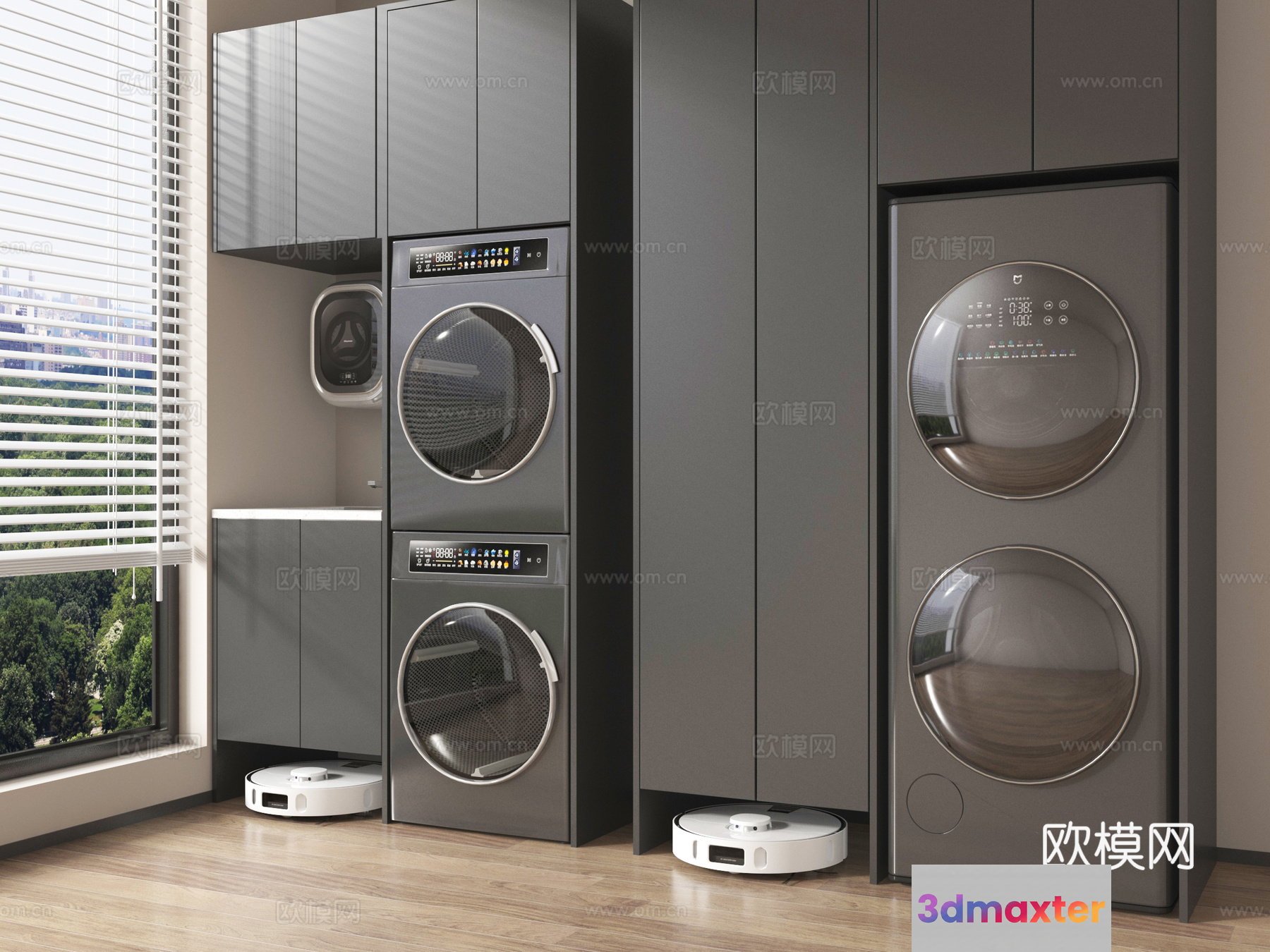 Modern Laundry Room 3D Model - 558 - VRAY Render