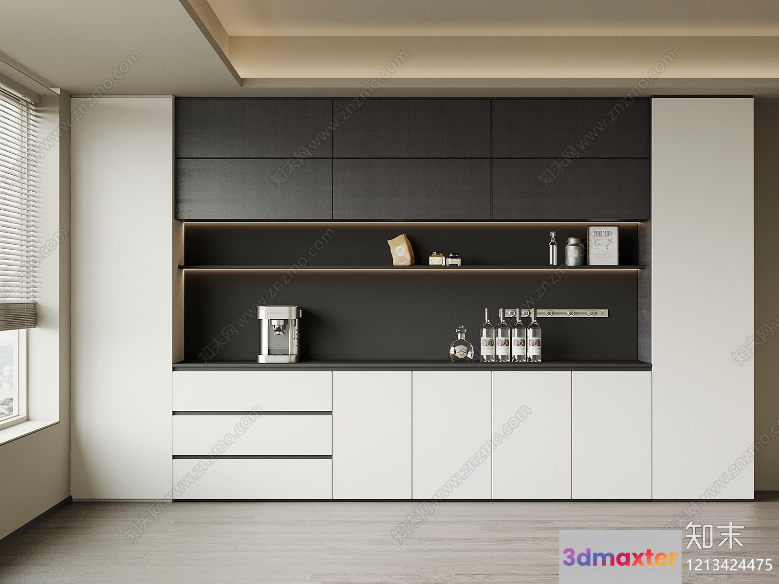 Modern Kitchen Cabinet 3D Model - 12804 - VRAY Render
