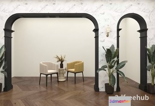 A 3Dfreehub Room With A Chair 3D Model - 22995 - VRAY Render