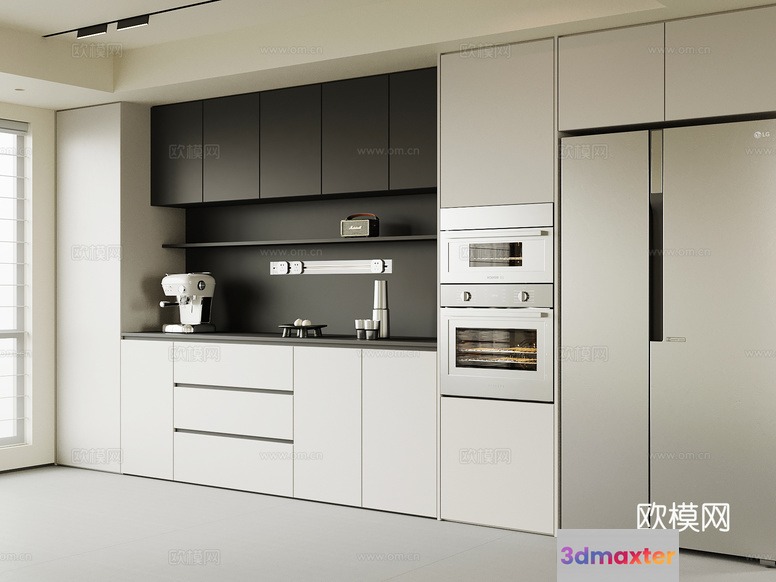 Modern Kitchen Setup 3D Model - 10327 - VRAY Render